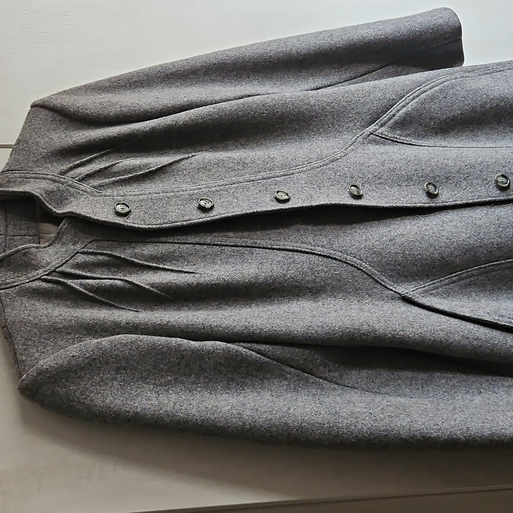 Vtg 1970s Peabody House New York Gray Wool Coat - Picture 2 of 4